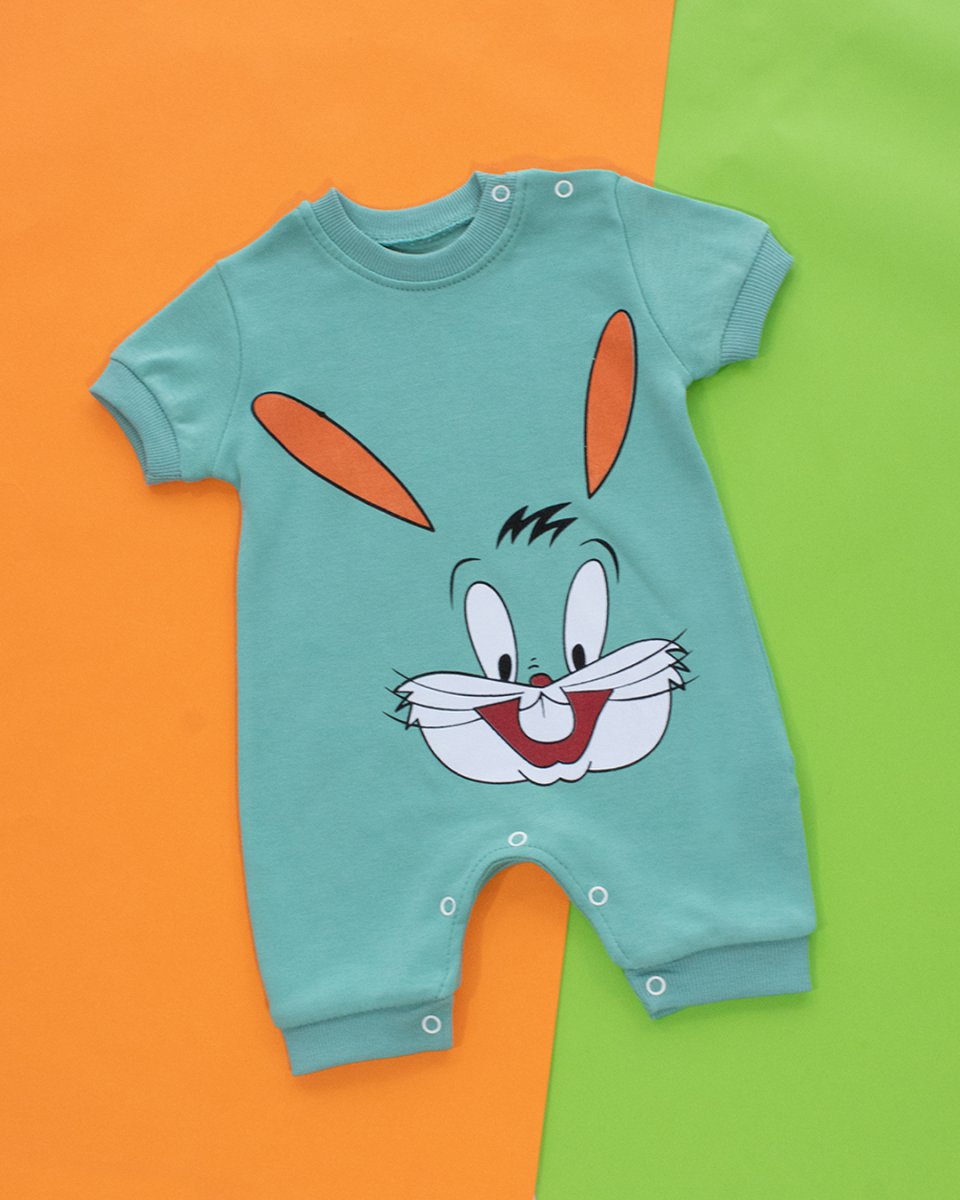 Bebek Bugs Bunny Baskili Tulum 0 9 Ay Yesil Mtcbaby Com Uygun Fiyatli Bebek Tekstil Urunleri